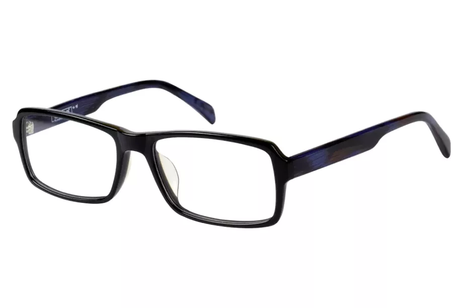 black and blue glasses