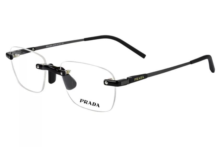 Black Rimless Prada 1039 Glasses Frame